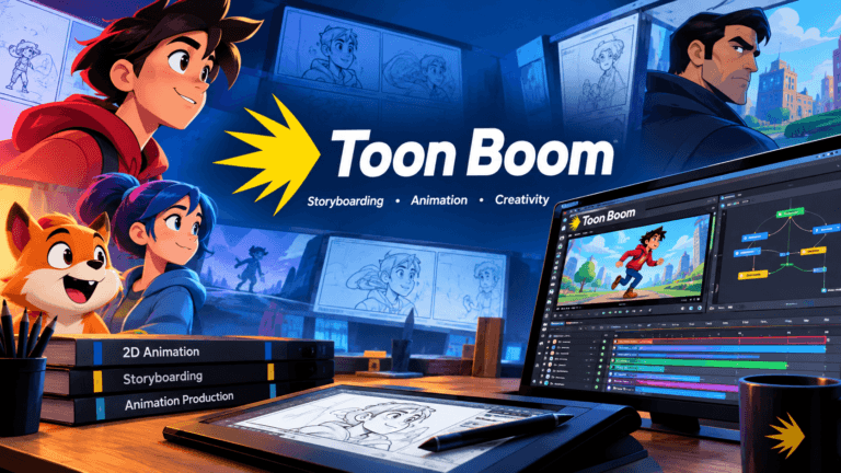 Toon Boom Animation Harmony and Storyboard Pro interface for 2D animation guide