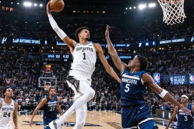 San Antonio Spurs vs Timberwolves stats 2026 NBA Playoffs game action