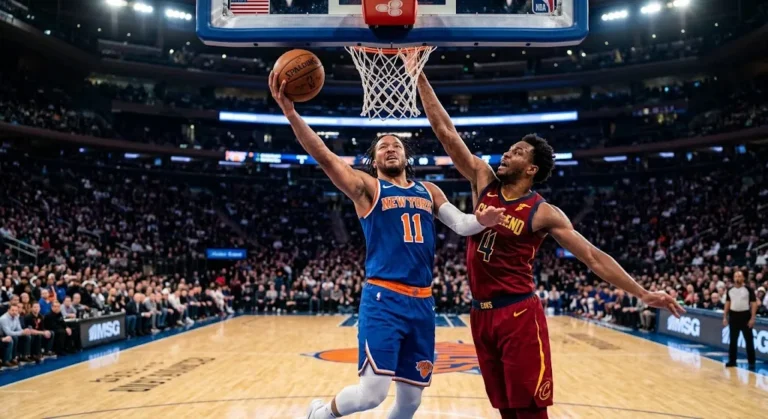 Knicks vs Cleveland Cavaliers Match Player Stats Complete Box Score Visual